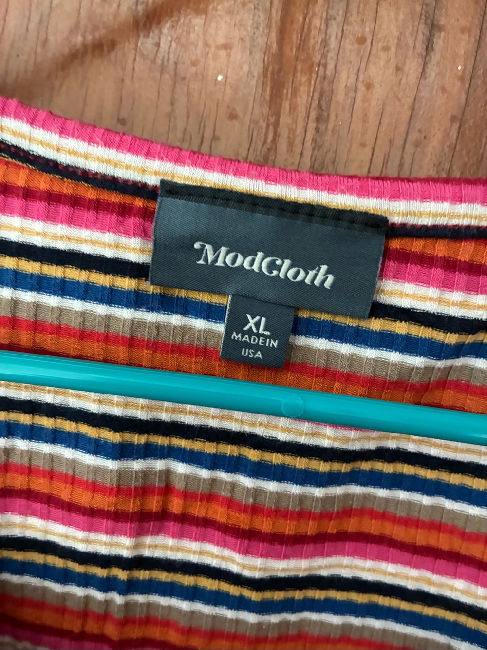 ModCloth Multi-Colored Striped Ribbed Knit Tank Top 🧡💕🧡💕🧡 - Picture 2 of 7